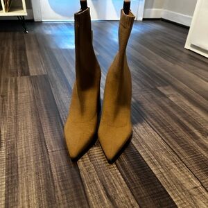 Taupe Sock Booties- Zara